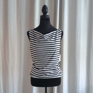 Banana Republic Black and White Striped Tank Top